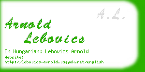 arnold lebovics business card
